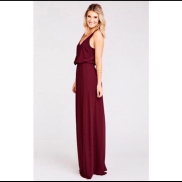 Show Me Your MuMu NWT Kendall Maxi Dress In Merlot - Picture 12 of 14